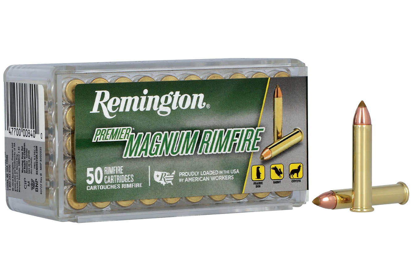 REMINGTON 22 WMR 33gr Accutip-V Premier Magnum Rimfire 50/Box